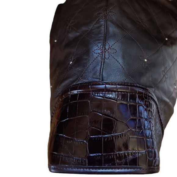 Brighton Chocolate Studded Tote EUC ❤️ - Picture 7 of 11